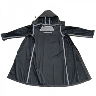 PU raincoat high quality black custom color waterproof outdoor rain coat adult comfortable